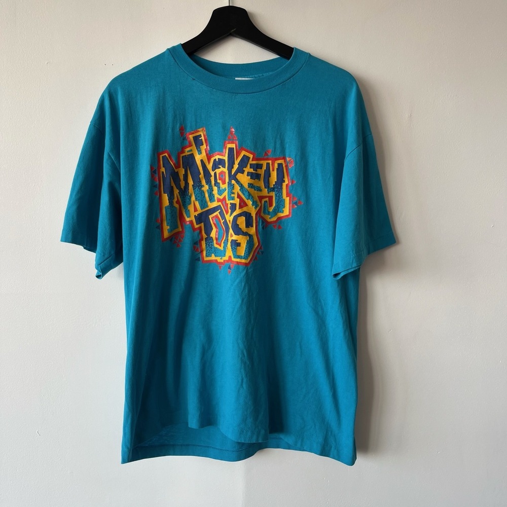 Vintage Mickey Ds Shirt Mens Medium‎ Hanes Graffiti Tee 90s Streetwear McDonalds
